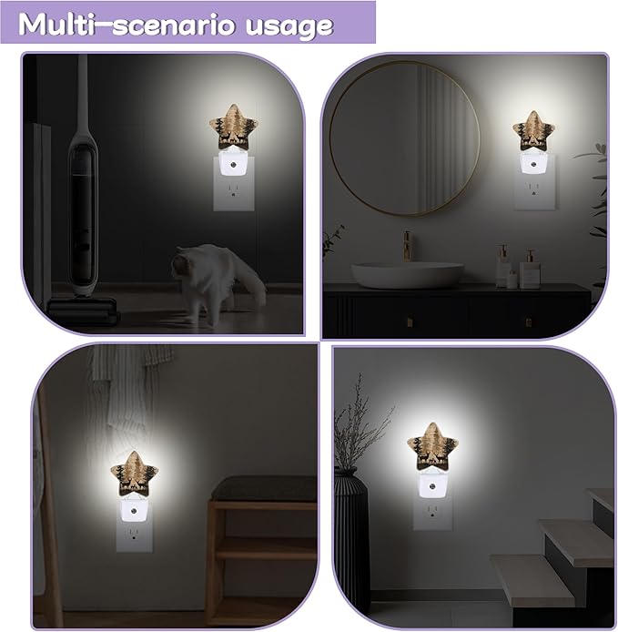 Deer Forest Night Lights Plug Into Wall Decorative,Rustic Woodland Nightlight with Dusk Sensor for Bathroom,Kitchen,Entryway,Room Accent,Gifts