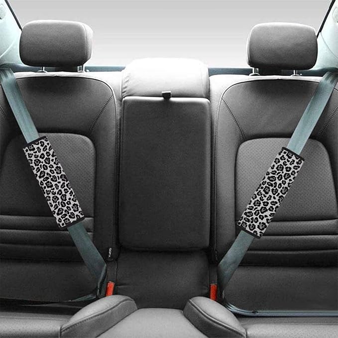 Seat Belt Cover Pad 2 Pack Soft Car Seat Shoulder Strap Pads Seatbelt Strap Cover Auto Seat Belt Covers Seatbelt Shoulder Pad Cheetah Print Car Accessories