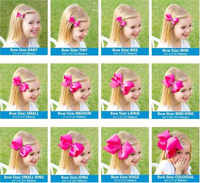 Wee Ones Girls 2 Pack Grosgrain Hair Bows with Plain Wrap Centre on a Wee Stay No Slip Clip, King, Black