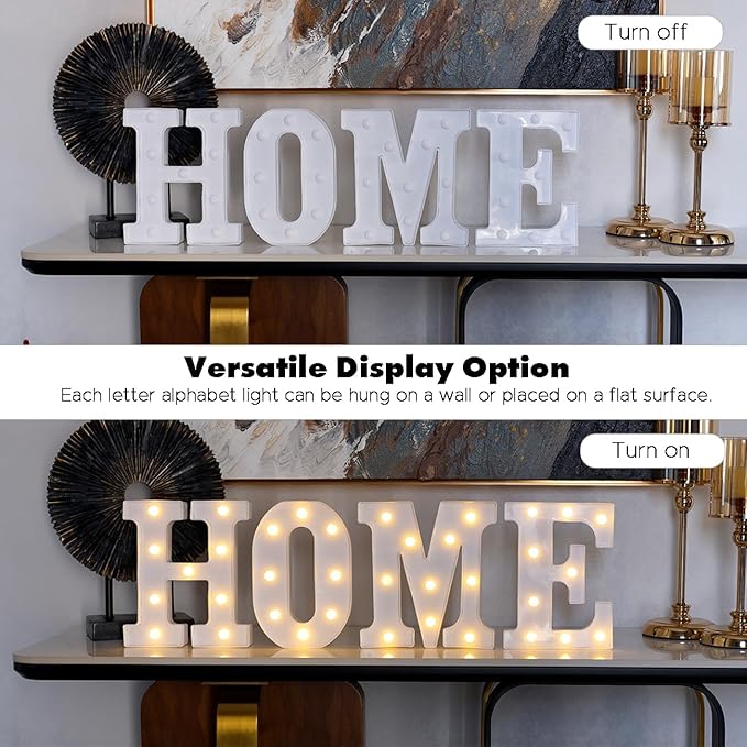 Small Led Marquee Letters, Light Up Letters, 8.58 Inch Led Letter Lights, Battery Powered Lighted Sign for Table, Party, Birthday, Christmas Decor (Letter B)