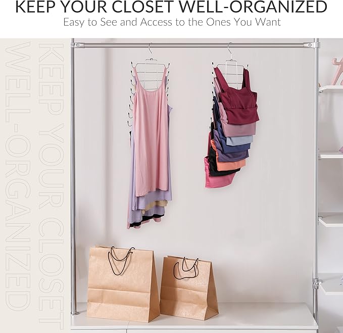 ZEDODIER 2 Pack Tank Top Hanger Space Saving, Bra Hangers