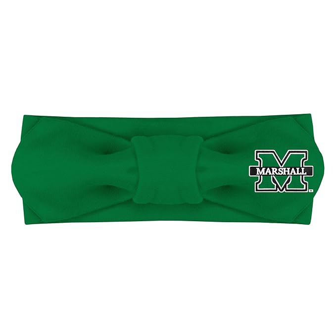 Creative Knitwear Marshall Thundering Herd Infant Girls Kelly Solid Hair Knot Headband Embroidered Logo - Size Newborn - 4T