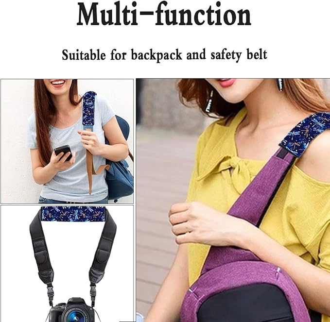 Biyejit Galaxy Dragonfly Universal Car Seat Belt Pads Cover, Safety Seat Belt Comfortable Shoulder Pads for Adults and Children 2 Packs