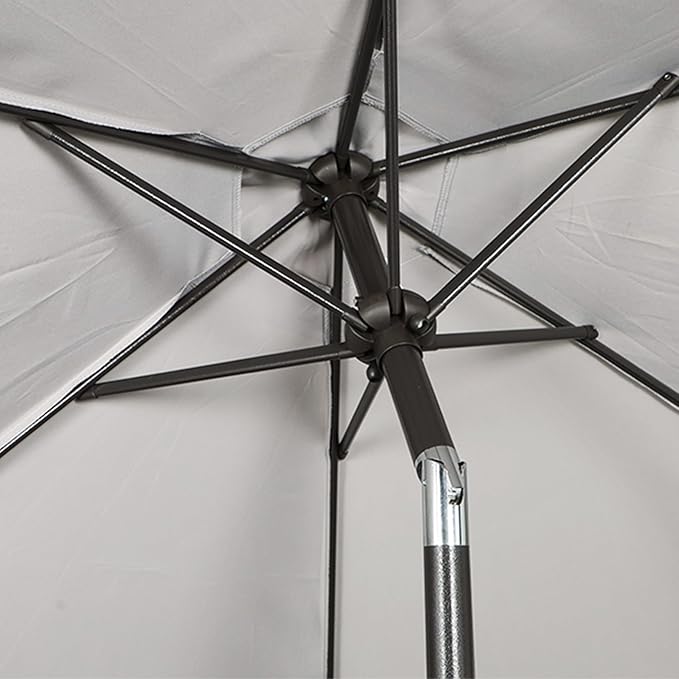 Blissun 7.5 ft Patio Umbrella, Yard Umbrella, Outdoor Market Umbrella with Push Button Tilt Crank, Grey