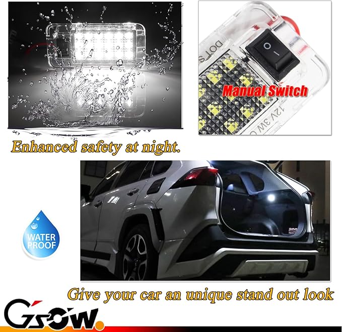 Led Luggage Compartment Light for Toyo-ta RAV4 2022 2023 2024 2025, Cargo Lamps Decorative Atmosphere Lamp, Rav4 Accessories Trunk Ceiling Lighting, 1 PC, White
