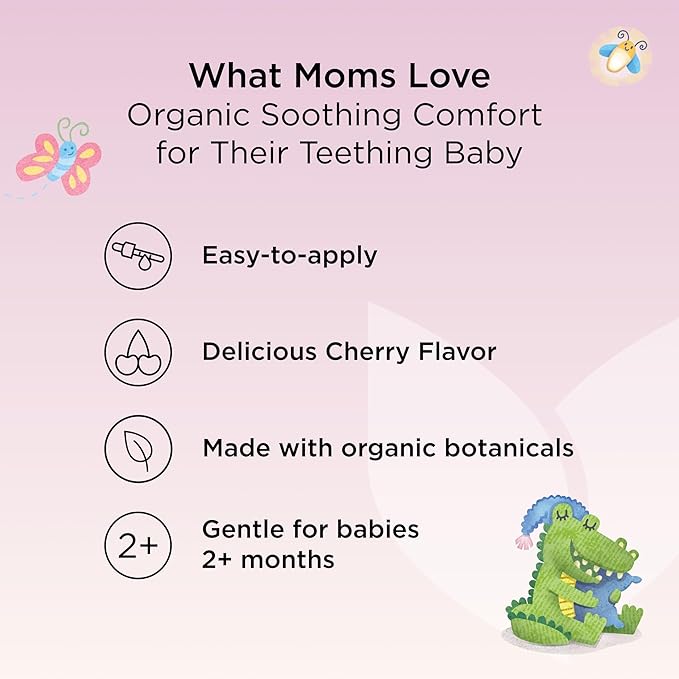 Hyland's Baby Organic Daytime and Nighttime Soothing Drops Combo Pack, Drops for Oral Discomfort, 2 oz.