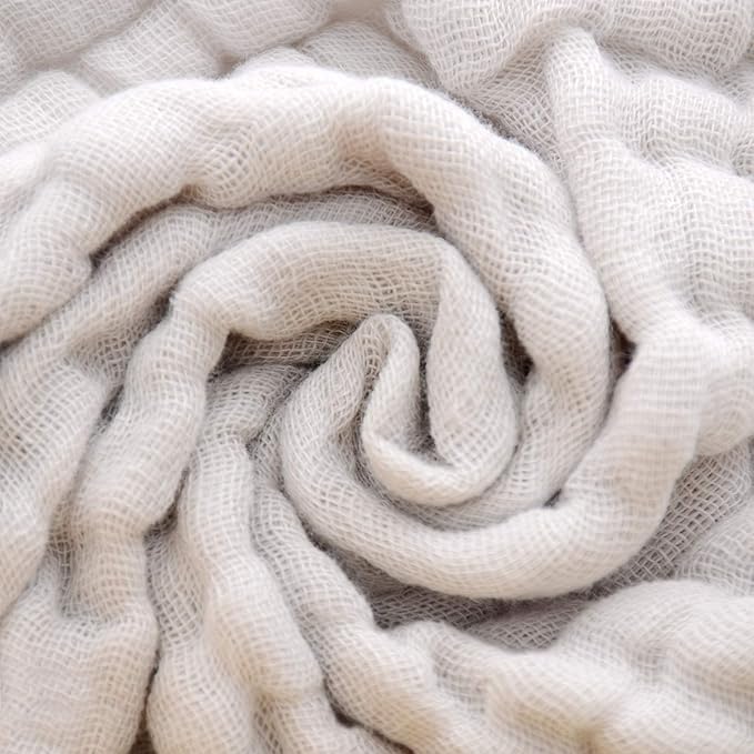 MUKIN Baby Washcloths - Natural Cotton Baby Wipes - Soft Newborn Face Towel for Sensitive Skin - 10 Pack, 12x12 inches