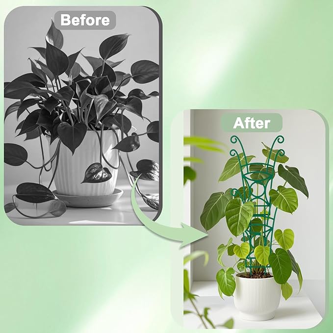 8 Pack Trellis for Potted Plants, Stackable Indoor Plant Trellis for Climbing Plants, Garden Trellis Outdoor for Flower Vine Lvy Hoya Houseplants Plant Support
