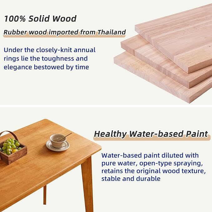 Wood Writing Desk with Drawer and Hanging Rod, Small Computer Desk Table, 39x20x30inch Work Desk, Study Desk, Small Wooden Dining Table Cherry Wood Color YD-WD01N