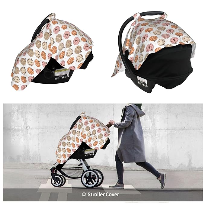 Pumpkins and Bats Baby Car Seat Canopy Nursing Cover for Newborn Car Seat Breastfeeding Covers Blanket Newborn Shower Gift