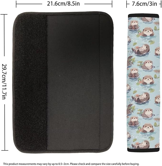 Seat Belt Cover Pad Cute Otter Car Seat Belt Shoulder Pad Seat Belt Shoulder Strap Pad Car Seat Belt Shoulder Protector Car Seat Shoulder Strap Pads 4 Pack Seat Belt Cover Car Accessories