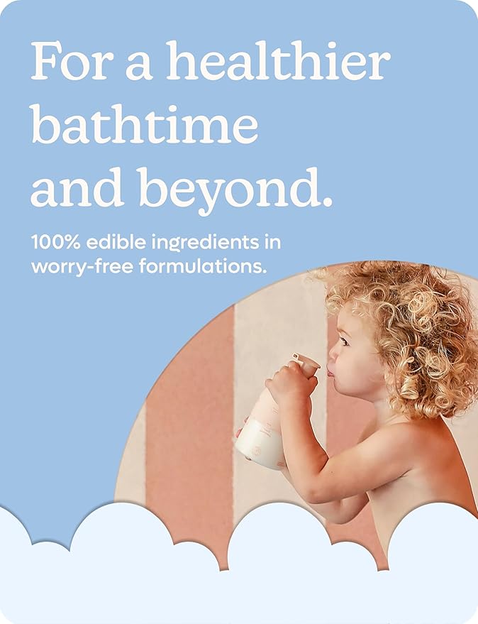 Babyology BUNDLE - 100% Edible Ingredients - Baby Wash & Shampoo + Lotion + Oil - Perfect Baby Daily Routine