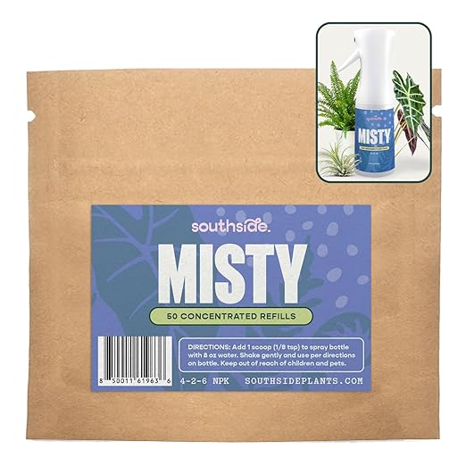 Southside Misty Houseplant Fertilizer - 50 Concentrated Refills (Spray Bottle not Included) - Leaf-Absorbed Plant Food for Humidity-Loving Houseplants (4-2-6 NPK)