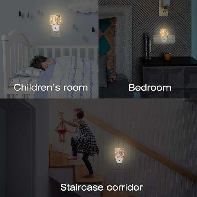 Pink Golden Ink Hexagon Night Light, Abstract Fluid Marble Dusk to Dawn Night Light Plug in,0.5w Energy Saving Sleep Friendly NightLight for Kids Boys Girls Home Decor