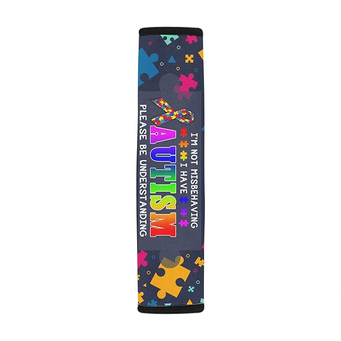 I am Not Misbehaving Seat Belt Cover Special Need Autistic Car Seat Belt Covers for Kid Children Autsim Awareness Medical Alert Seat Belt Cover 5