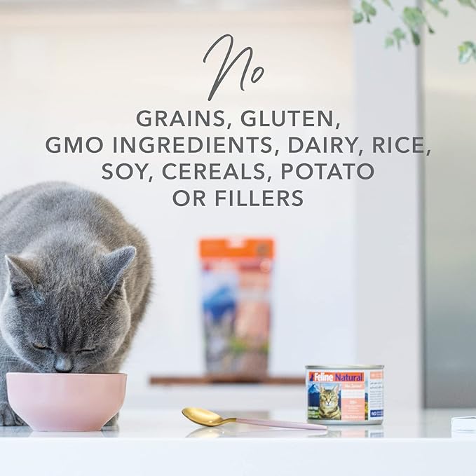 Feline Natural High Protein Dry Cat Food, Freeze-Dried Diet with 98% Meat, Organs & Seafood, No Peas, Grains, or Artificial Additives, Made in New Zealand Beef & Hoki, 3.5oz (Pack of 2)