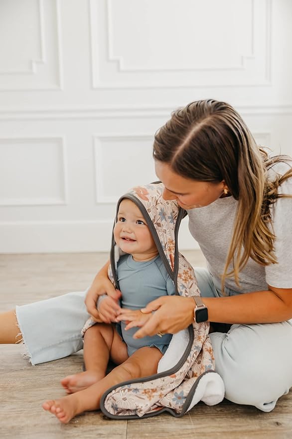 Copper Pearl Hooded Bath Towels Premium Knit/Terry Cloth Baby Towels with Hood, Pockets, and Cool Designs - Great to Gift and Make Bath Time Fun - Baby Bath Towel, Eden