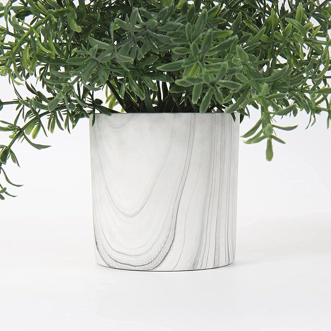 Hollyone Faux Plants Indoor Artificial Mini Potted Plants Plastic Green Plant Small Fake Plants Eucalyptus Decor in Pots for Home Table Room Bathroom Decor