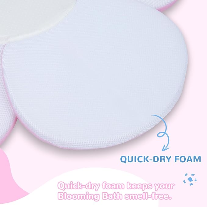 Baby Bath Cushion - Newborn & Infant Lotus Bath Flower Baby with Soft Cover - Travel Bathtub Insert Pad for Kitchen Sink, Shower & Tub - Flower Bathing Pillow with Patented Comfort & Support (Unicorn)