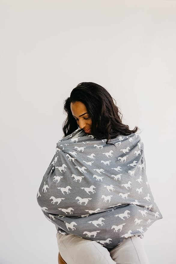 Copper Pearl Multi-Use Cover: Car Seat Covers, Nursing Cover, and Stroller Cover for Sun - Stretchy Fabric, All-Season Use, Stylish Designs, Easy Access for Moms - Colt
