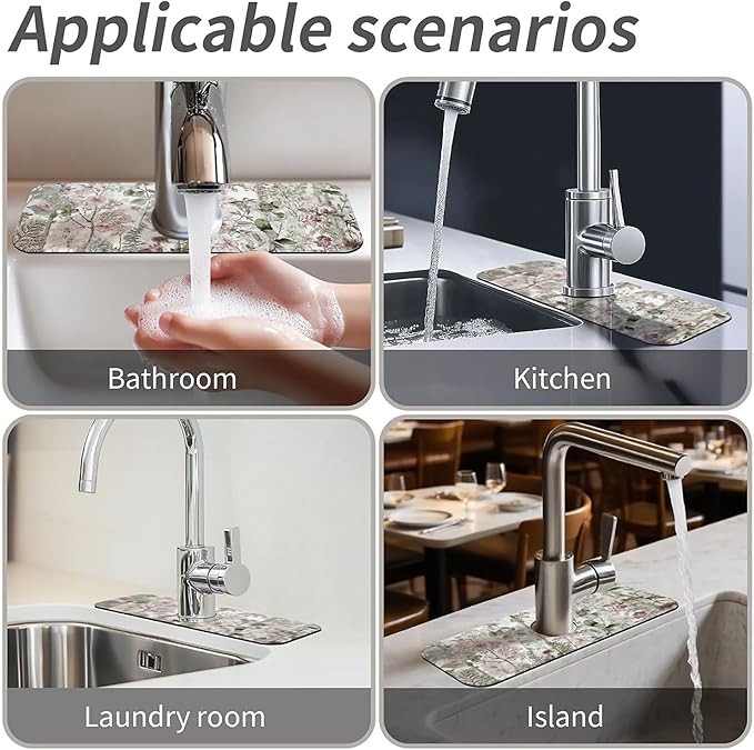 Kitchen Sink Splash Guard，Elegant-forest