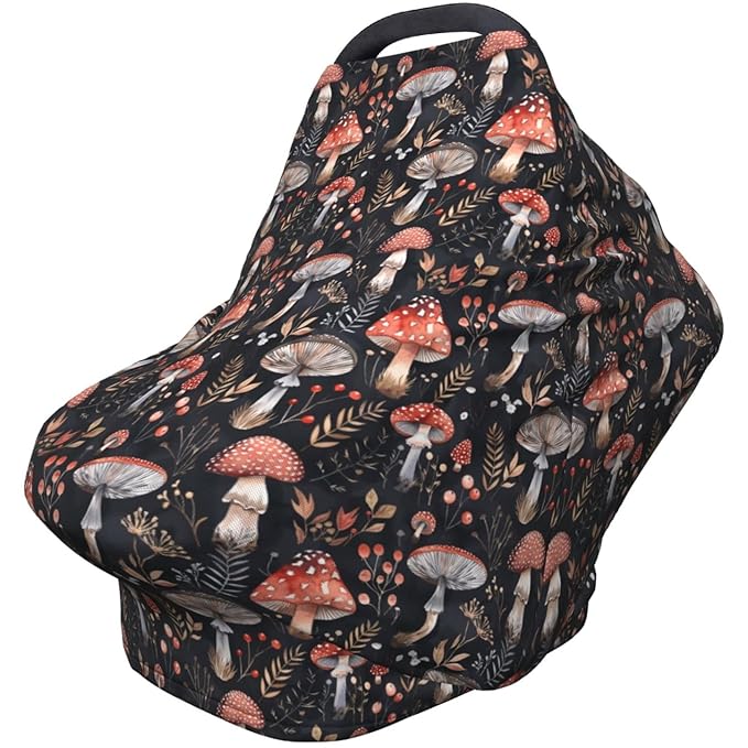Mushroom Baby Car Seat Cover, Multi Use Stroller Cover, Mushroom Baby Stuff