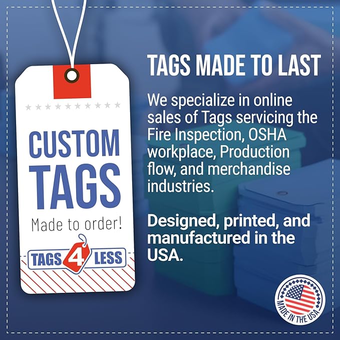 Tags 4 Less 15 Mil Waterproof Plastic Tags, Pack of 100 – 2” x 4” Heavy Duty Plastic Tags for Labeling, Outdoor Tagging, Equipment Labeling, Luggage, Valves & More (Light Blue)