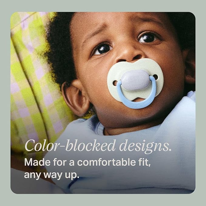 Tommee Tippee Ultimate Fit Pacifiers, 18-36 Months, Extra Air Holes, Symmetrical Nipple and Shield, 100% BPA Free Silicone, Dishwasher and Sterilizer Safe, Blue and Green, Pack of 4