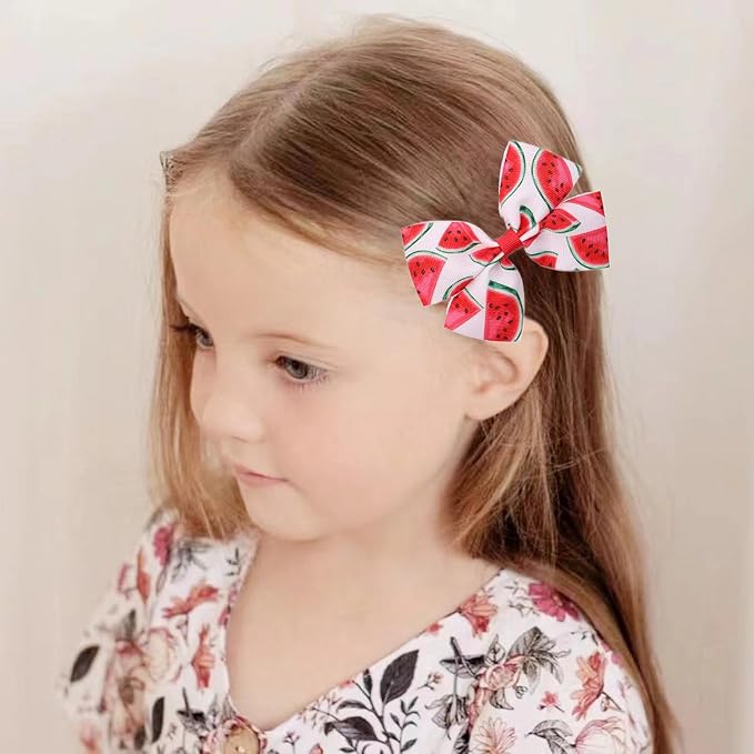 Fruit Hairpin Watermelon Bow Hair Clips Non Slip Hair Clip Fruit Accessories for Women Girls Hair (B6)