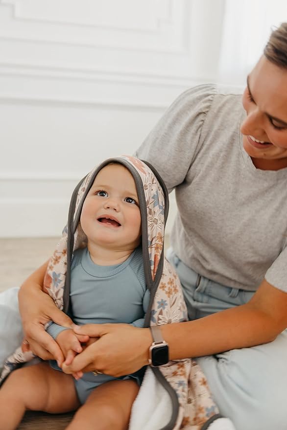 Copper Pearl Hooded Bath Towels Premium Knit/Terry Cloth Baby Towels with Hood, Pockets, and Cool Designs - Great to Gift and Make Bath Time Fun - Baby Bath Towel, Eden