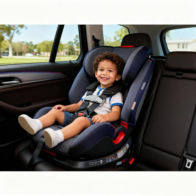 Anti Escape Car Seat Buckle Guard & Chest Harness Clip Lock - Child Safety Buckle Lock for Kids, Toddler, Stroller and Car Seat Belt (Style A, Black 2 Pack)