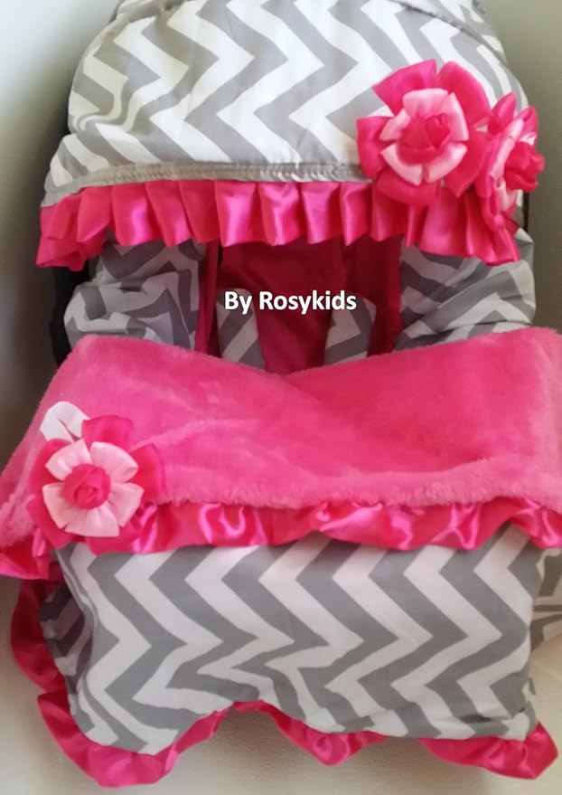 Infant Carseat Canopy Cover Blanket 4 Pc Whole Caboodle Baby Car Seat Cover Kit C030201