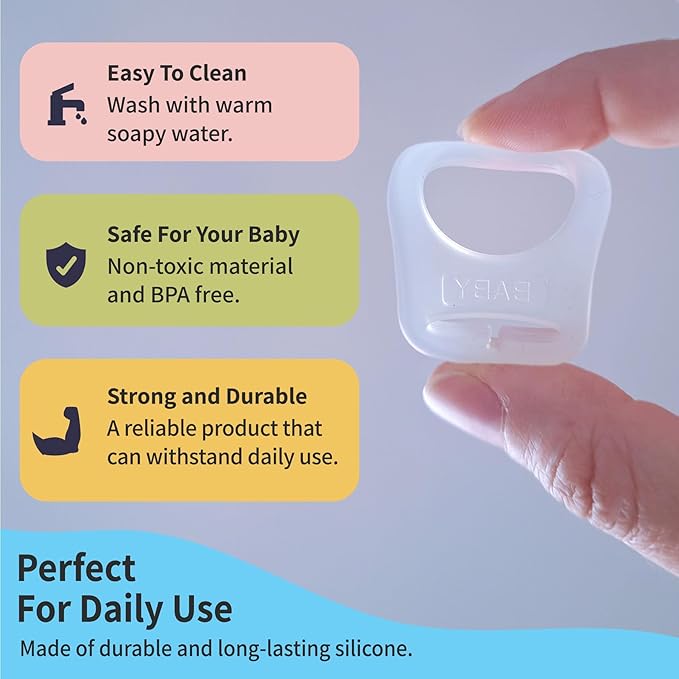 PUTSKA Pacifier Adapter Rings - Silicone Adapter for Pacifier Holder and Clip MAM-Compatible