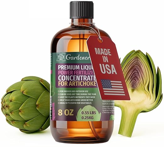 Liquid Power Artichoke Fertilizer - Professional Liquid Plant Food for Artichoke - Fast-Acting Concentrate for Growth, Strong Roots & High-Yield Harvest - 8 oz - Indoor & Outdoor Use