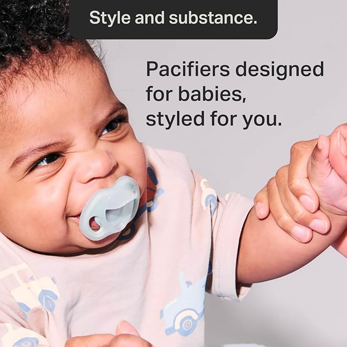 Tommee Tippee Ultra-Light Silicone Pacifier,18-36 Months,Symmetrical One-Piece Design,BPA-Free Silicone Binkies,Blue/Orange/Green,(Pack of 48)