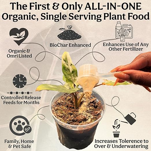 The All-in-One Complete Organic Plant Food, Indoor Plant Food for Houseplants, Organic Fertilizer for Vegetable Gardens, 3lb =75 Formulated Servings Feeds 150 gal Instantly and Slow Release
