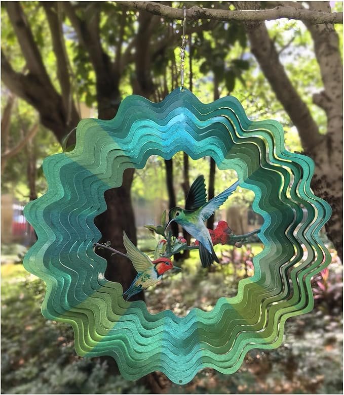 Hummingbird Wind Spinners Hummingbird Gifts for Women/Men Wind Spinner Outdoor Hummmingbird Spinners for Indoor/Outdoor Yard Garden Decor
