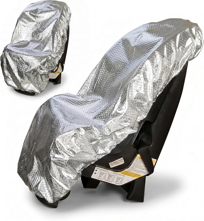 Mommy’s Helper Car Seat Sun Shade Cover – Heat Reflective Car Seat Sun Protector for Baby & Toddler – Universal Fit Carseat Cover for Summer – Blocks Sun & UV to Help Reduce Heat Buildup