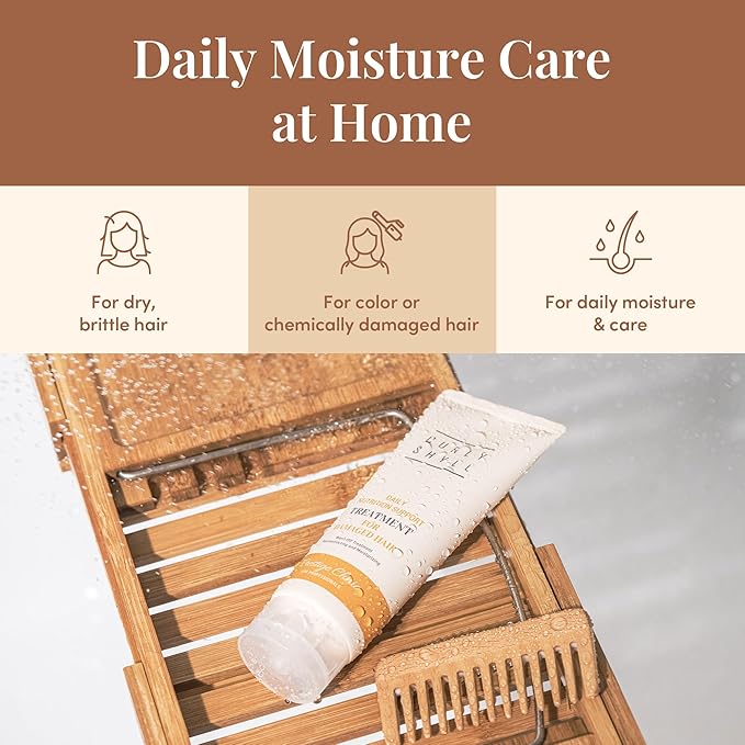 CURLYSHYLL Nutrition Support Daily Treatment | Moisture-Rich Hair Conditioner with Natural Oils & Betaine | Daily Care for Damaged Hair | 250ml