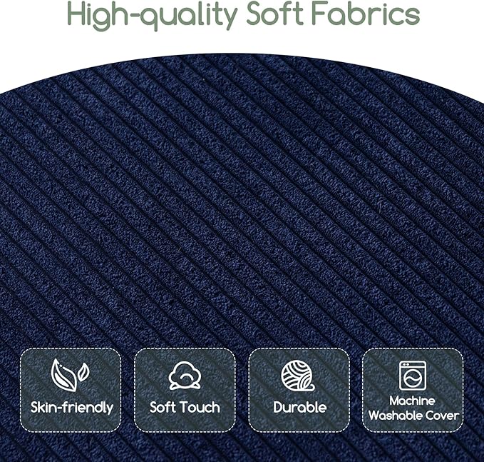 HIGOGOGO Giant Bean Bag Chair Bed for Adults,Convertible Beanbag Folds from Lazy Chair to Floor Mattress Bed,Large Floor Sofa Couch for Adult,Couples,Family,High-Density Foam Filling, Machine Washable