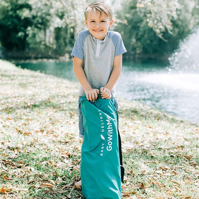 Baby Delight Go with Me Venture Portable Chair | Indoor and Outdoor | Sun Canopy | 3 Child Growth Stages | Teal