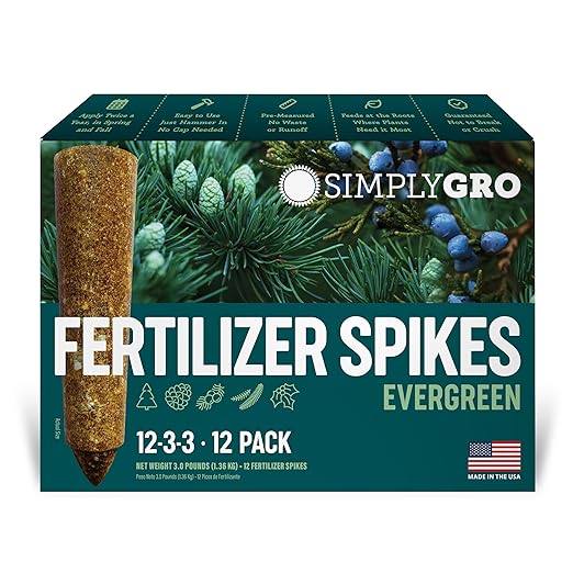Fertilizer Spikes for Evergreen Trees & Shrubs (12 Spikes - 3.0 Lbs)