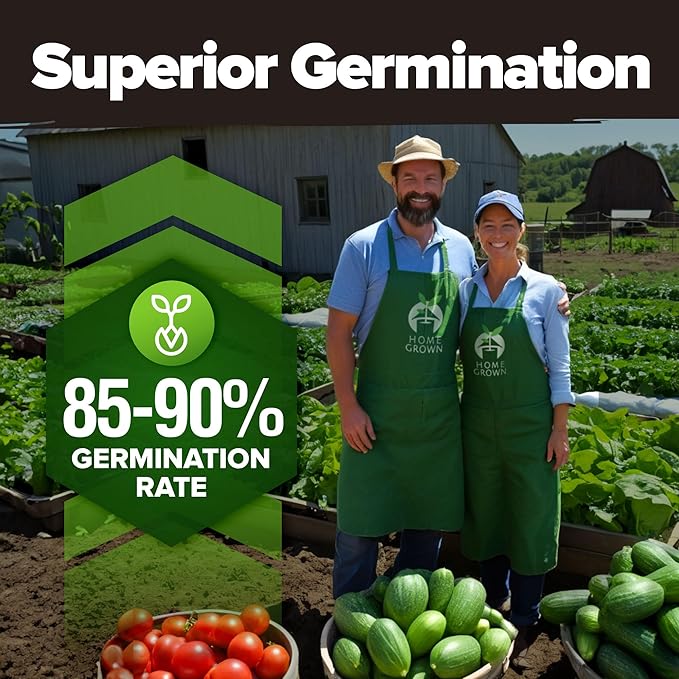 HOME GROWN 25 Heirloom Vegetable Seeds Kit - 12,000+ Non-GMO Seeds for Planting Vegetables, Survival Garden Seed Vault, Tomatoes Carrots Beans Kale Peppers, Indoor Outdoor Garden