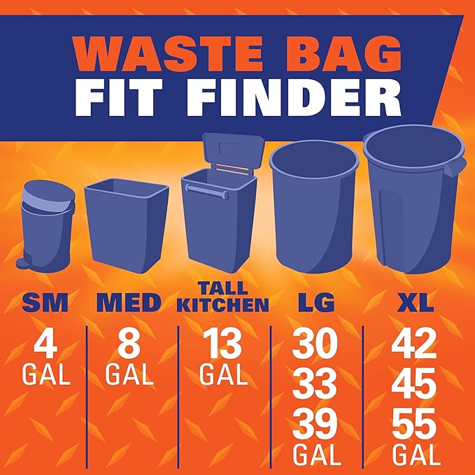 Hefty Strong White 13 Gallon Trash Bags