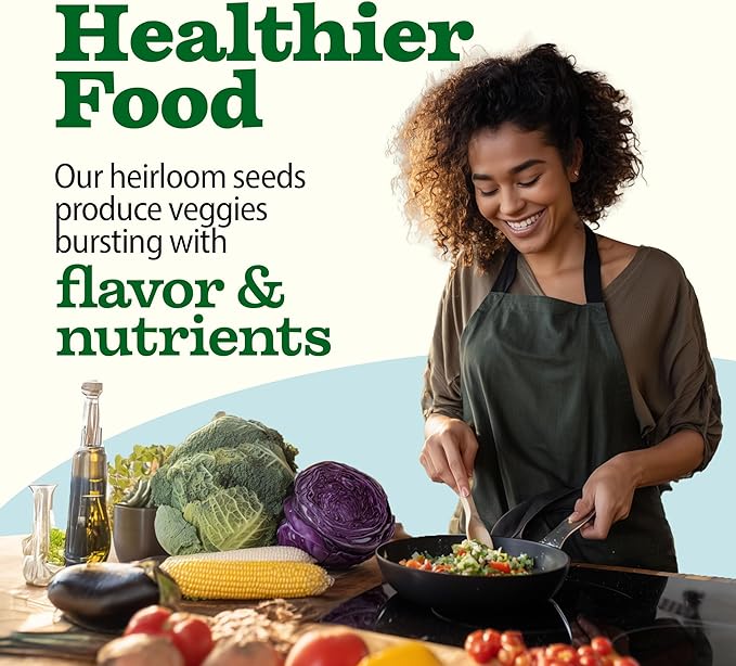 HOME GROWN 70 Variety Vegetable & Herb Seeds – 32,000+ USA Non-GMO Heirloom Survival Seeds –Garden Kit for Spring, Fall, Winter – Indoor & Outdoor Planting – Starter Set for Home Gardeners & Preppers