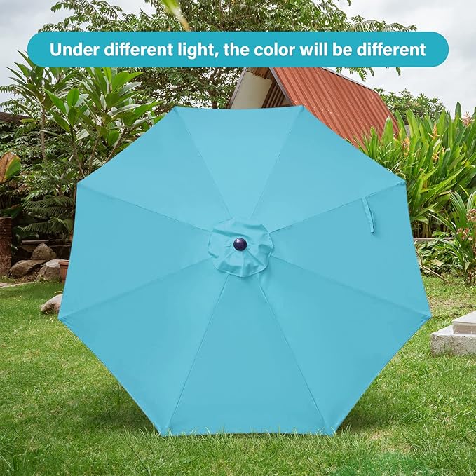 Simple Deluxe 9' Patio Umbrella Outdoor Table Market Yard Umbrella with Push Button Tilt/Crank