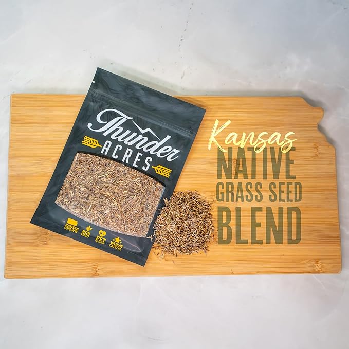 Native Grass Seed Blend - Big Bluestem, Little Bluestem, Indiangrass, RC Big Rock Switchgrass (1, Ounces)