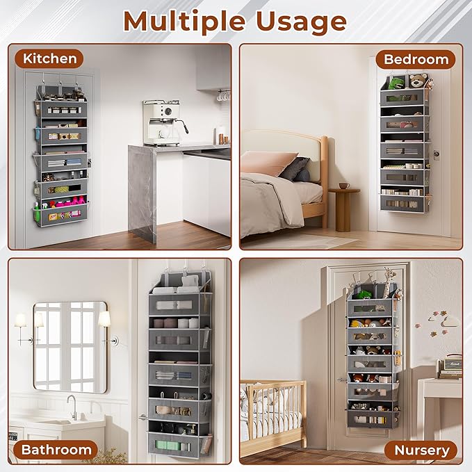3 Packs 5-Tier Over the Door Storage Organizer