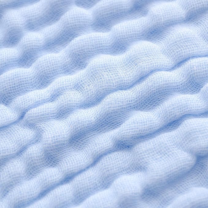 MUKIN Baby Washcloths - Natural Cotton Baby Wipes - Soft Newborn Face Towel for Sensitive Skin - 10 Pack, 12x12 inches