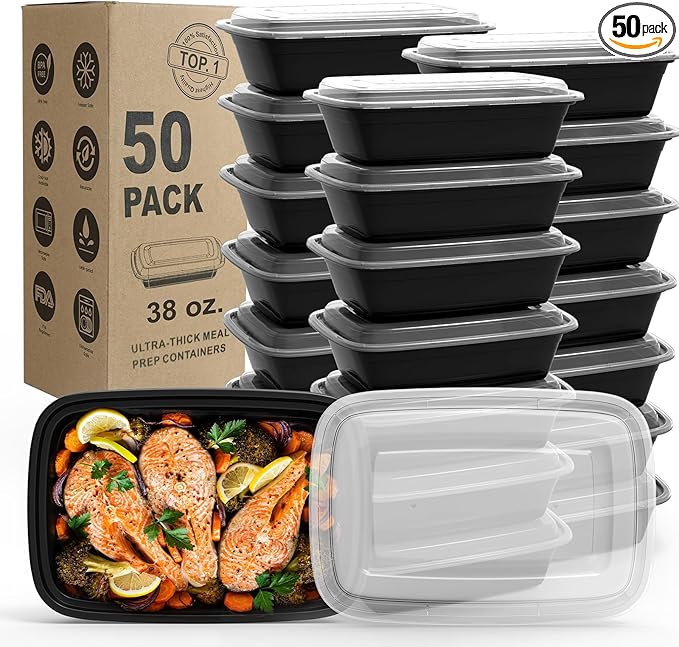 WGCC Meal Prep Containers, Reusable Food Prep Containers, To Go Containers